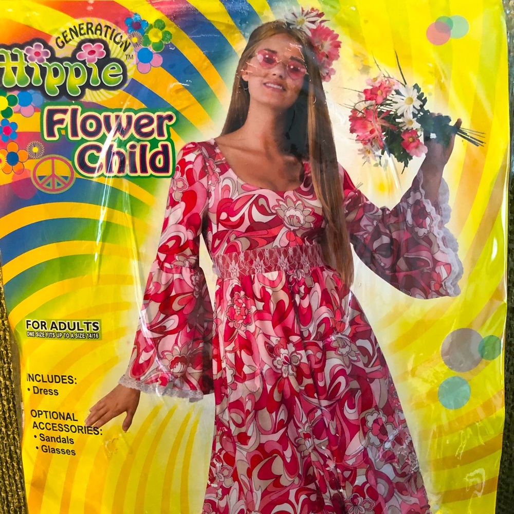 Hippie costume- flower child dress